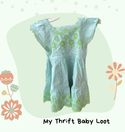 Like New Mini Club green frock (2-3 years)